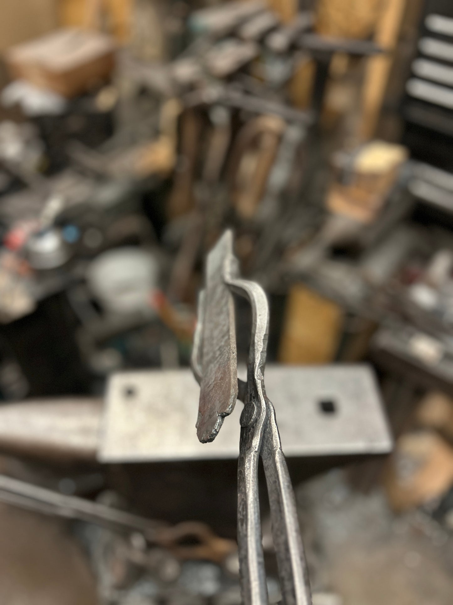 Forged offset bladesmithing tongs set for 2-2.5” available in other sizes